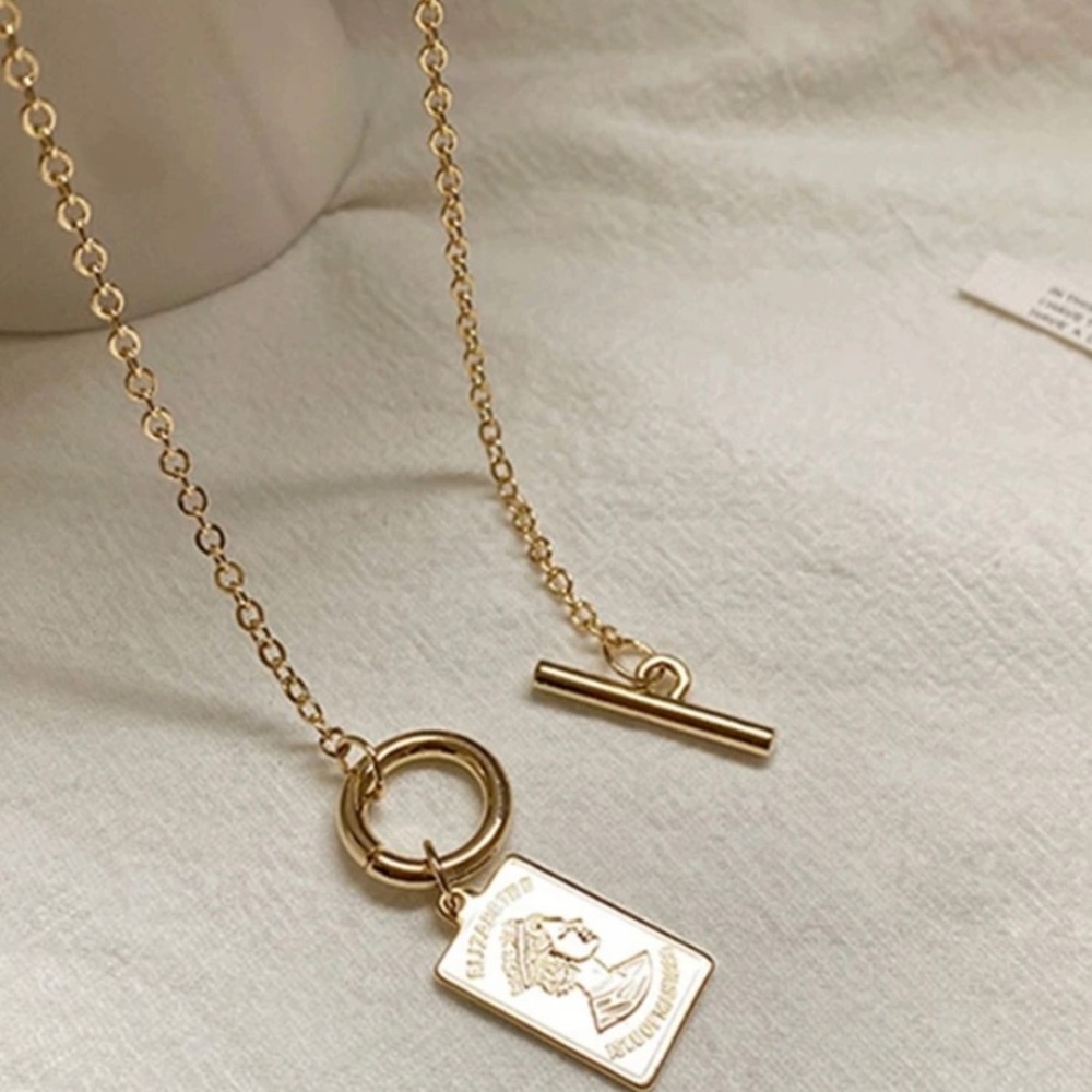 3/$30 Gold Bar Pendant Necklace - Picture 2 of 3